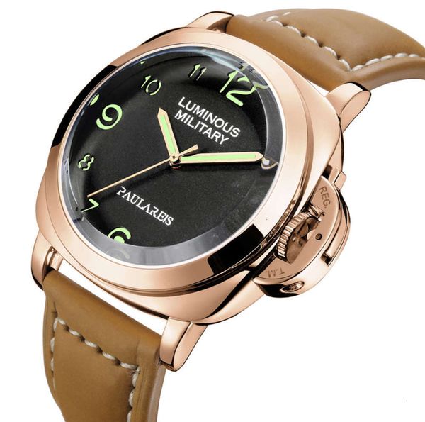 leather paulareis full automatic mechanical luminous classic men's watch automatic watch, Slivery;brown
leather paulareis full automatic mechanical luminous classic men's watch automatic watch, Slivery;brown
