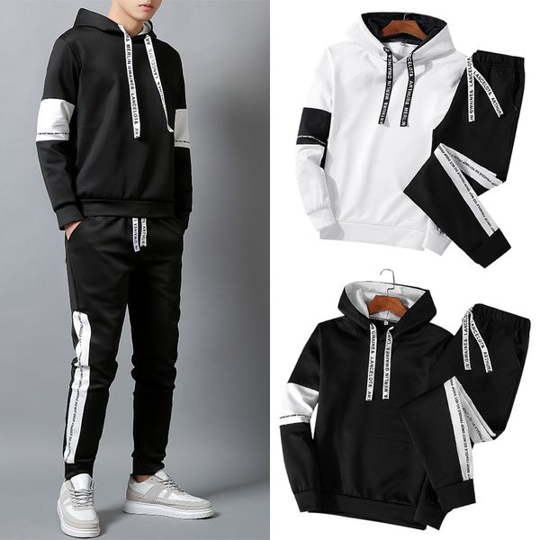 casual mens clothing 2 pieces sets tracksuit for men sets hooded sweatshirt pullover hoodie+pants sportwear suits ropa hombre lj201126, Gray
casual mens clothing 2 pieces sets tracksuit for men sets hooded sweatshirt pullover hoodie+pants sportwear suits ropa hombre lj201126, Gray