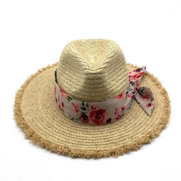 women summer beach hat tassel brim solid natural raffia panama straw hat girls floral skinny scarf band fedora raffia straw1, Blue;gray
women summer beach hat tassel brim solid natural raffia panama straw hat girls floral skinny scarf band fedora raffia straw1, Blue;gray