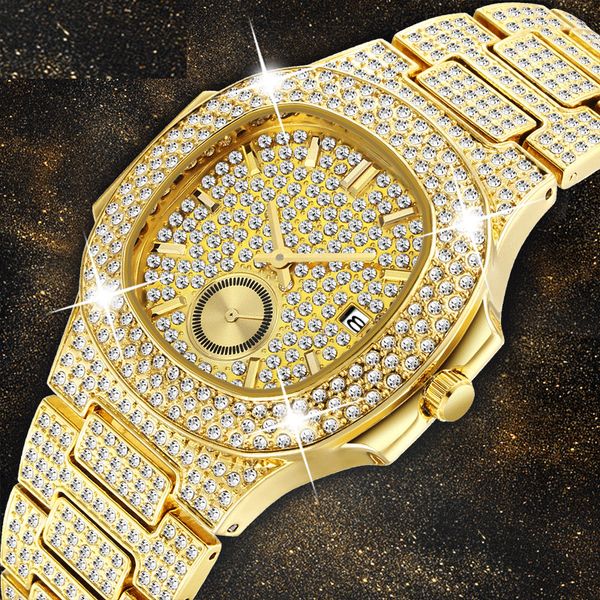 diamond rhinestone steel belt mens watch hip hop iced out watches men watches, Slivery;brown
diamond rhinestone steel belt mens watch hip hop iced out watches men watches, Slivery;brown
