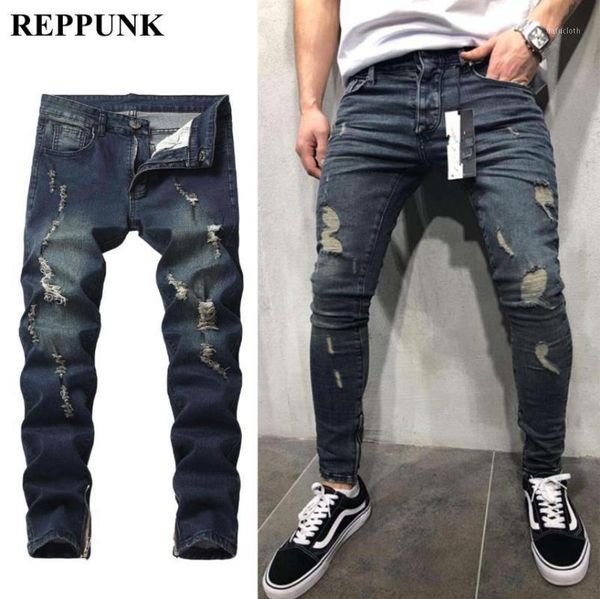 reppunk 2018 men's jeans new hole slim trousers denim elastic skinny quality male streetwear hiphop personality male denim pants1, Blue
reppunk 2018 men's jeans new hole slim trousers denim elastic skinny quality male streetwear hiphop personality male denim pants1, Blue