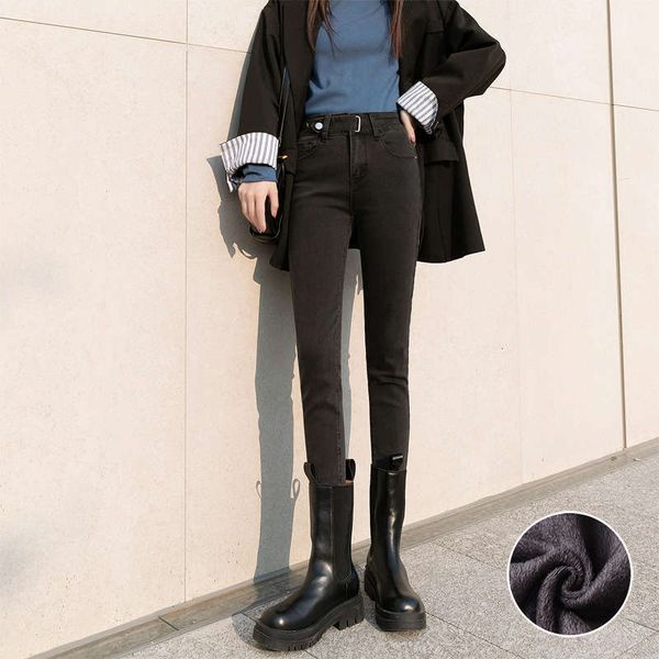 smoky grey jeans women's autumn and winter plush stretch tight leggings with bulky mm can be worn in any style, Blue
smoky grey jeans women's autumn and winter plush stretch tight leggings with bulky mm can be worn in any style, Blue