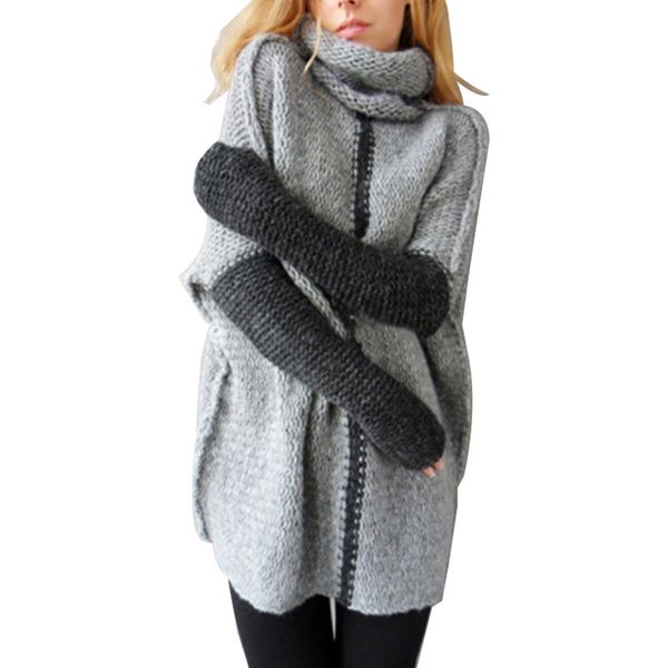 winter women patchwork turtleneck pullover and sweaters ladies knitwear warm fashion casual knitted jumpers, White;black
winter women patchwork turtleneck pullover and sweaters ladies knitwear warm fashion casual knitted jumpers, White;black