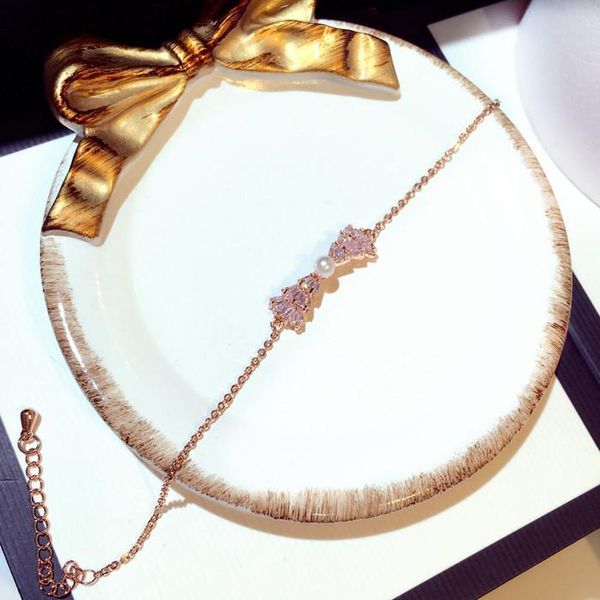 link, chain 2021 luxury cute bowknot bracelets for women rose gold fashion crystal bracelet bangles pulseira feminina bileklik pulsera, Black
link, chain 2021 luxury cute bowknot bracelets for women rose gold fashion crystal bracelet bangles pulseira feminina bileklik pulsera, Black