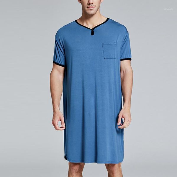 men's casual loose short sleeve comfy nightshirt sleep robe t-shirt sleepwear solid color comfortable home service1, Black;brown
men's casual loose short sleeve comfy nightshirt sleep robe t-shirt sleepwear solid color comfortable home service1, Black;brown