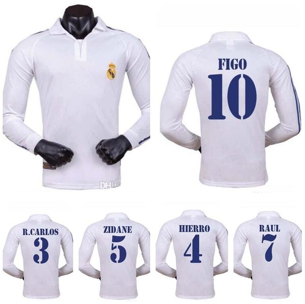 2001 2002 real madrid home longsleeve soccer jersey zidane figo hierro raul morientes classic retro football shirt vintage jersey, Black;yellow
2001 2002 real madrid home longsleeve soccer jersey zidane figo hierro raul morientes classic retro football shirt vintage jersey, Black;yellow
