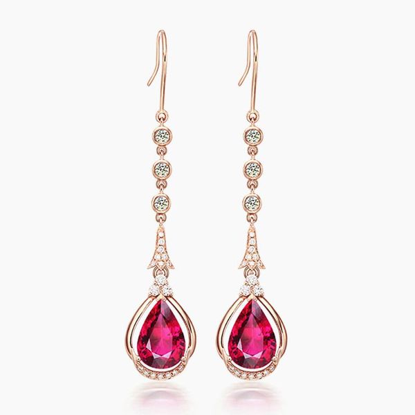 luxury ruby gemstones red crystal zircon diamonds long dangle drop earrings for women rose gold tone jewelry bijoux party gifts, Silver
luxury ruby gemstones red crystal zircon diamonds long dangle drop earrings for women rose gold tone jewelry bijoux party gifts, Silver