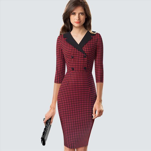 womens dresses classic houndstooth elegant bodycon dress vintage charming office lady dress hb570 drop shipping good quality, Black;gray
womens dresses classic houndstooth elegant bodycon dress vintage charming office lady dress hb570 drop shipping good quality, Black;gray