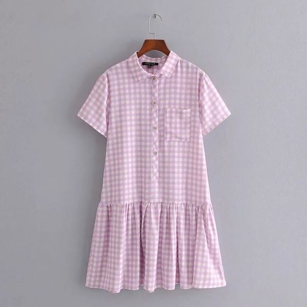 simple selling summer new style and versatile plaid shirt dress female 0517620, Black;gray
simple selling summer new style and versatile plaid shirt dress female 0517620, Black;gray
