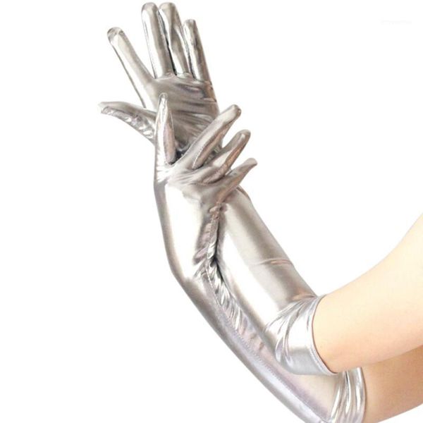 gold silver wet look fake leather metallic gloves evening party performance mittens women elbow length long latex gloves1, Blue;gray
gold silver wet look fake leather metallic gloves evening party performance mittens women elbow length long latex gloves1, Blue;gray