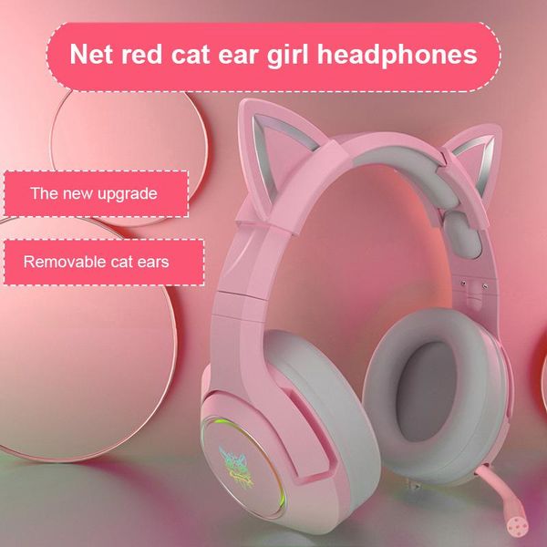 new k9 pink wired game cat ear headset with microphone hifi 7.1 channel gaming music headset for computer notebook
new k9 pink wired game cat ear headset with microphone hifi 7.1 channel gaming music headset for computer notebook