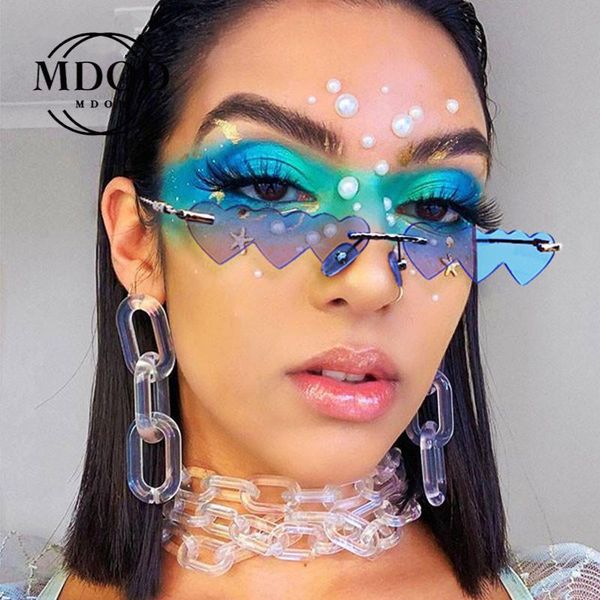 sunglasses rimless punk women luxury fashion black pink heart unique rectangle sun glasses female vintage eyeglasses 2021, White;black
sunglasses rimless punk women luxury fashion black pink heart unique rectangle sun glasses female vintage eyeglasses 2021, White;black