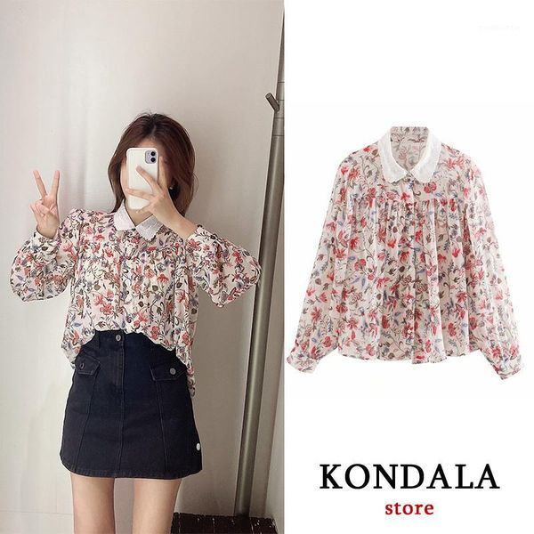 kondala 2020 elegant print chiffon embroidered neckline shirt turn down collar puff long sleeve single breast loose blousas1, White
kondala 2020 elegant print chiffon embroidered neckline shirt turn down collar puff long sleeve single breast loose blousas1, White