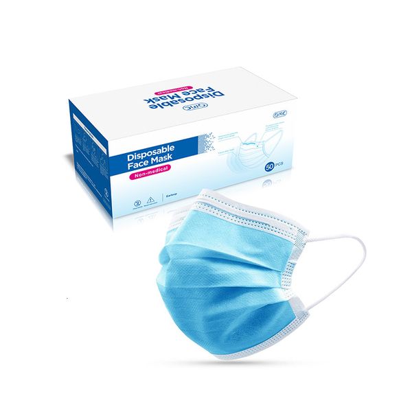 fedex shipping omc factory anti dust wholesale disposable earloop 3ply face mask in stock