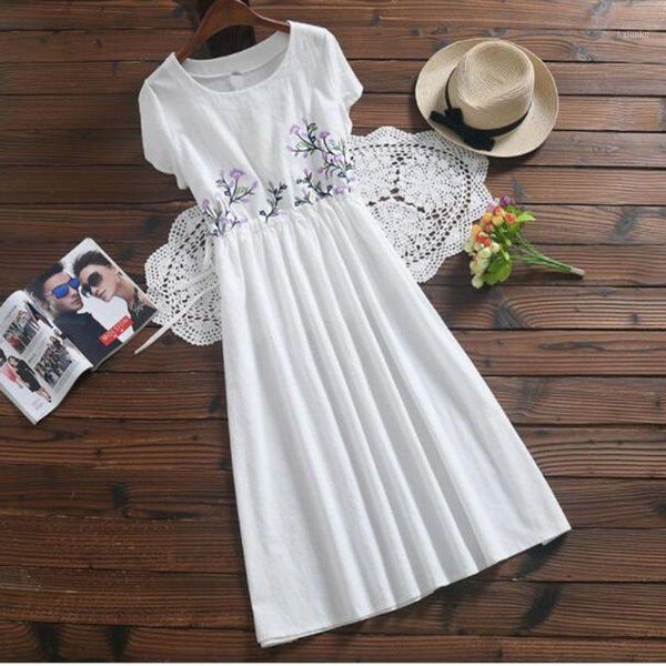 party dresses summer women embroidery long dress white green blue short sleeve femininos vestidos cotton linen elegant floral dress1, White;black
party dresses summer women embroidery long dress white green blue short sleeve femininos vestidos cotton linen elegant floral dress1, White;black