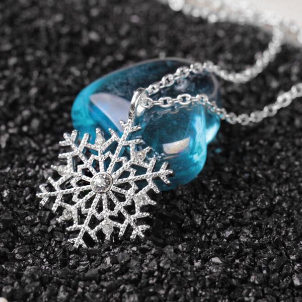 korean exquisite snowflake crystal pendant necklace elegant women's wedding clavicle chain jewelry fashion christmas girl gifts, Silver
korean exquisite snowflake crystal pendant necklace elegant women's wedding clavicle chain jewelry fashion christmas girl gifts, Silver