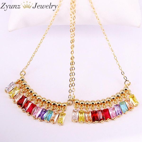 10pcs, new jewelry gold color pendant necklaces colorful cz gerometric charms tassel pendant necklace rainbow series jewelry, Silver
10pcs, new jewelry gold color pendant necklaces colorful cz gerometric charms tassel pendant necklace rainbow series jewelry, Silver