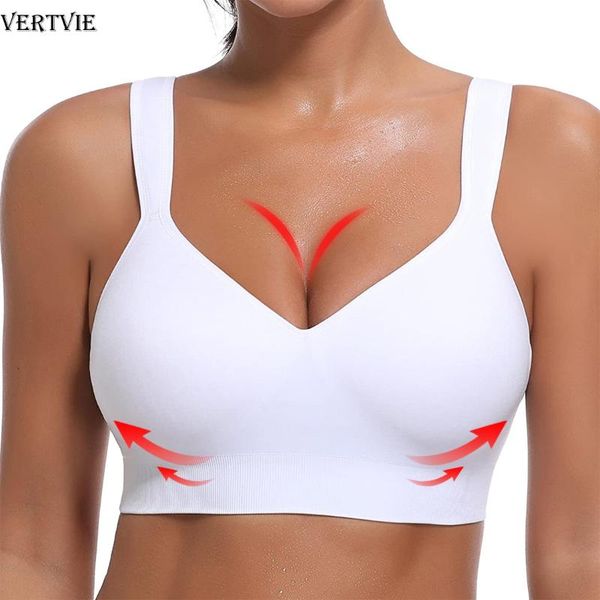 vertvie women sports bra high for gym fitness yoga running female pad sportswear tank sports push up bras, White;black
vertvie women sports bra high for gym fitness yoga running female pad sportswear tank sports push up bras, White;black
