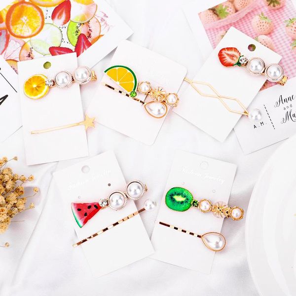 miss jq 2 pcs/set fruit hair clip summer watermelon orange hairpins 2020 fashion pearl rhinestone hair creative accessories, Golden;silver
miss jq 2 pcs/set fruit hair clip summer watermelon orange hairpins 2020 fashion pearl rhinestone hair creative accessories, Golden;silver