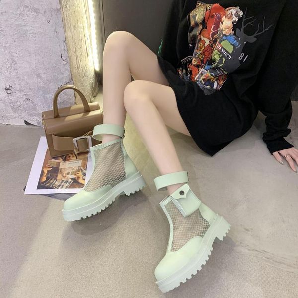 2020 summer wild pocket candy-colored boots female mesh surface breathable rear zipper mesh boots sandals female z754, Black 
2020 summer wild pocket candy-colored boots female mesh surface breathable rear zipper mesh boots sandals female z754, Black