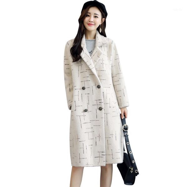 winter woolen coat female 2020 double breasted woolen jacket mid long fashion elegant outerwear thickening warm wool coat on1641, Black
winter woolen coat female 2020 double breasted woolen jacket mid long fashion elegant outerwear thickening warm wool coat on1641, Black