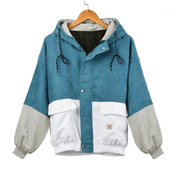outerwear & coats women corduroy jackets hooded patchwork oversize zipper jacket plus size windbreaker coats autumn jackets1, Black;brown
outerwear & coats women corduroy jackets hooded patchwork oversize zipper jacket plus size windbreaker coats autumn jackets1, Black;brown