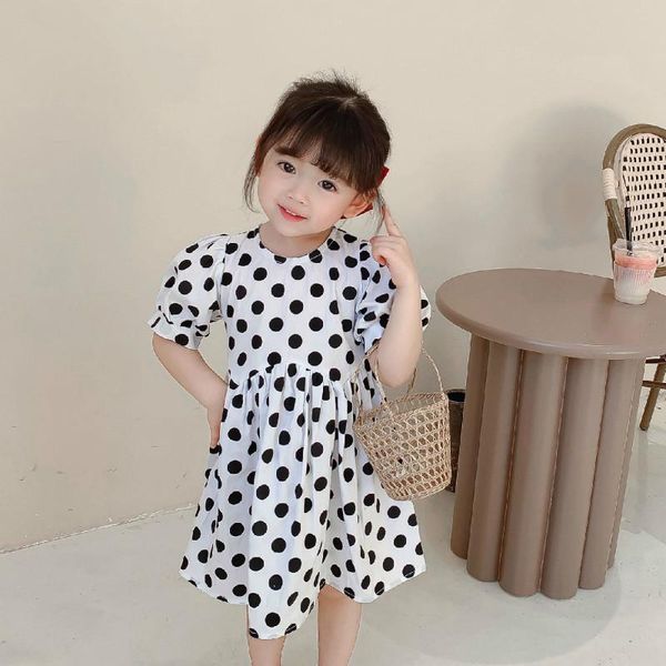 girl's dresses 2021 spring and summer children's clothing girls dress princess round neck polka dot kids for, Red;yellow 
girl's dresses 2021 spring and summer children's clothing girls dress princess round neck polka dot kids for, Red;yellow