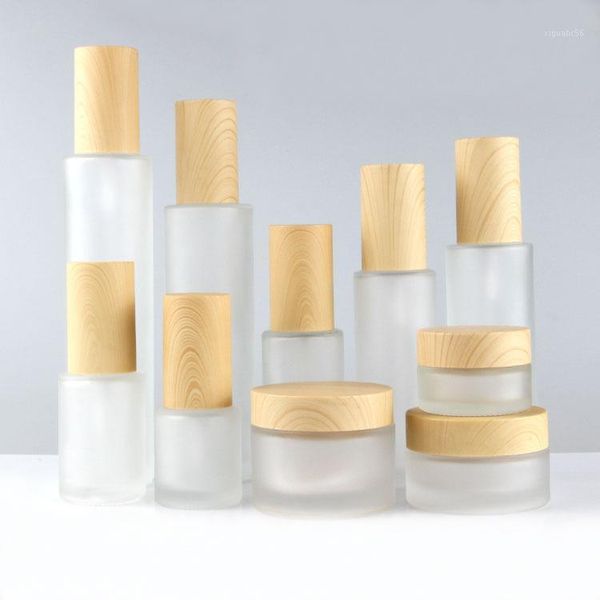 10pcs elegant frosted clear glass lotion pump/spray bottle with wood grain cover, high grade facial cream jar, diy makeup tool1
10pcs elegant frosted clear glass lotion pump/spray bottle with wood grain cover, high grade facial cream jar, diy makeup tool1