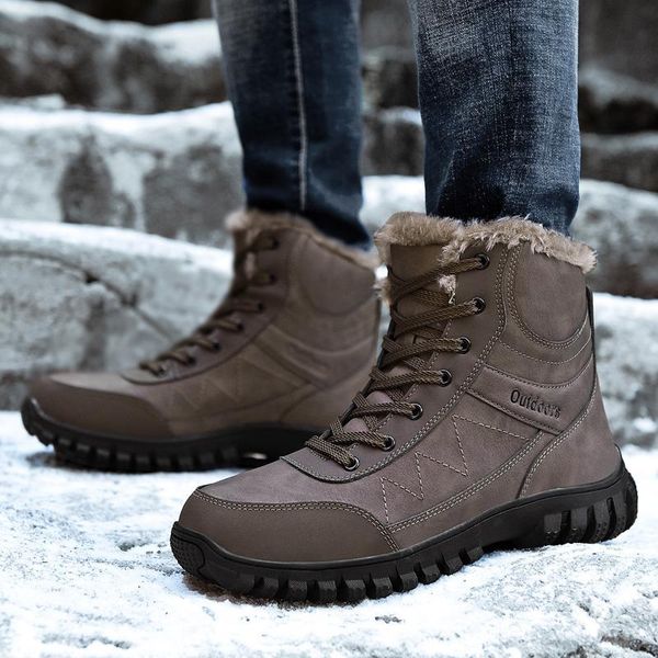 men snow boots winter cotton shoes bota coturnos masculino high sneakers male warm hard-wearing outdoor boots, Black
men snow boots winter cotton shoes bota coturnos masculino high sneakers male warm hard-wearing outdoor boots, Black