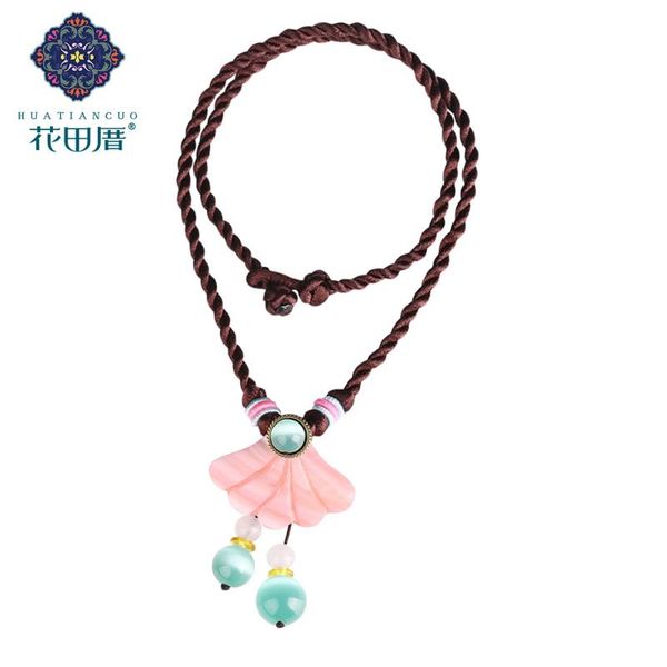 chokers ethnic handmade pink shell fan necklace for women jewelry rope chain beads dangle dl-17040, Golden;silver
chokers ethnic handmade pink shell fan necklace for women jewelry rope chain beads dangle dl-17040, Golden;silver
