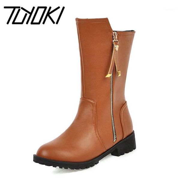 boots tuyoki mid calf women casual zipper low heel shoes round toe metal rivets fashion winter footwear size 33-431, Black
boots tuyoki mid calf women casual zipper low heel shoes round toe metal rivets fashion winter footwear size 33-431, Black