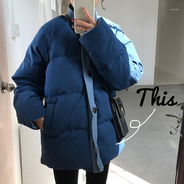 cotton clothing female 2018 new winter korean version of the loose thick stitching cotton clothing women's fashion wild parkas1, Black
cotton clothing female 2018 new winter korean version of the loose thick stitching cotton clothing women's fashion wild parkas1, Black