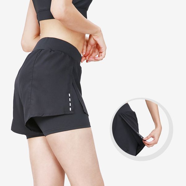 2 in 1 women running summer marathon quick dry elastic fake two gym loose sport breathable yoga shorts, White;black
2 in 1 women running summer marathon quick dry elastic fake two gym loose sport breathable yoga shorts, White;black