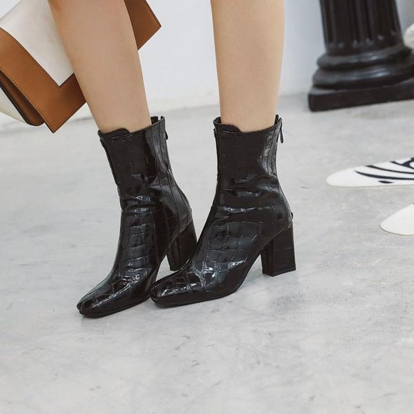 boots big size 9 10 11-17 women shoes ankle for ladies woman winter embossed square zipper heel, Black
boots big size 9 10 11-17 women shoes ankle for ladies woman winter embossed square zipper heel, Black