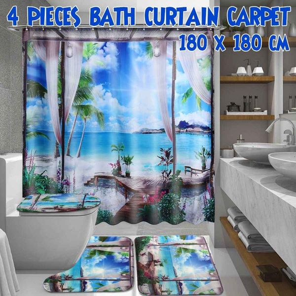 shower curtains bay beach printing bathroom curtain sets non-slip rugs toilet lid cover and bath mat waterproof
shower curtains bay beach printing bathroom curtain sets non-slip rugs toilet lid cover and bath mat waterproof