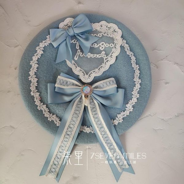 love japanese beret female hand made sweet bowknot lolita harajuku lovely cloth, Blue;gray
love japanese beret female hand made sweet bowknot lolita harajuku lovely cloth, Blue;gray