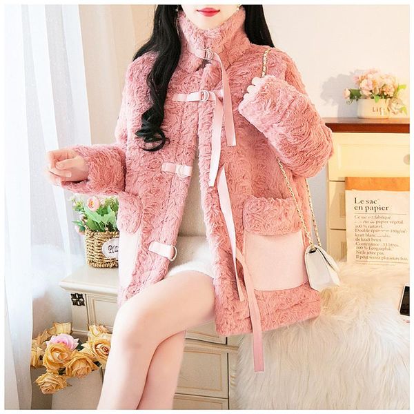 women's fur & faux sweetxue 2021 winter thicken ladies lamb overcoat high collar casual fashion jacket loose outerwear female, Black
women's fur & faux sweetxue 2021 winter thicken ladies lamb overcoat high collar casual fashion jacket loose outerwear female, Black
