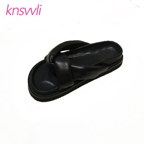 slippers soft leather mules summer women thick sole beach shoes ladies cross strap casual platform sandals woman flat women1, Black
slippers soft leather mules summer women thick sole beach shoes ladies cross strap casual platform sandals woman flat women1, Black