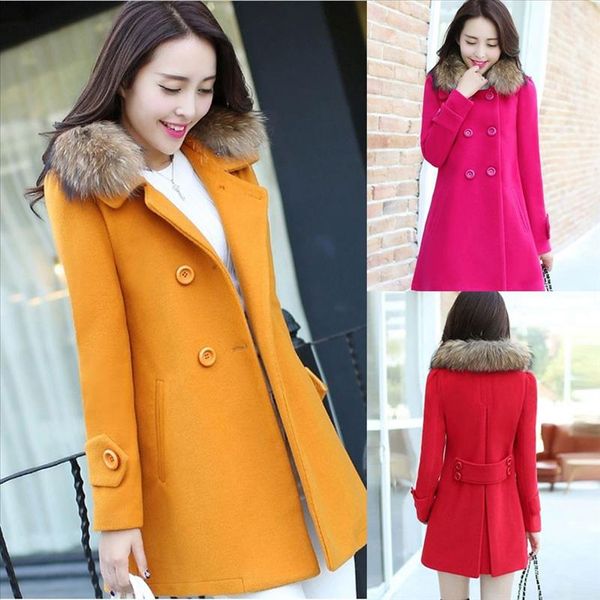 women casual medium and long slim jacket winter woolen thick coat winter coat women drop shipping, Black
women casual medium and long slim jacket winter woolen thick coat winter coat women drop shipping, Black