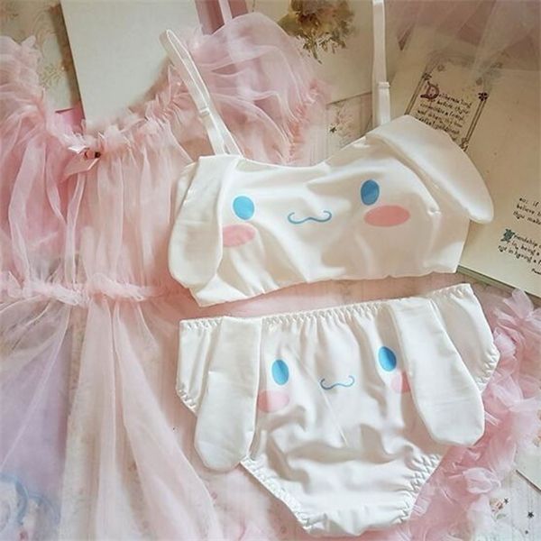 pink white kwaii velvet tube and panties set for girls adorable underwear anime long ear doggy bra bloomers women c1212, Black;white
pink white kwaii velvet tube and panties set for girls adorable underwear anime long ear doggy bra bloomers women c1212, Black;white