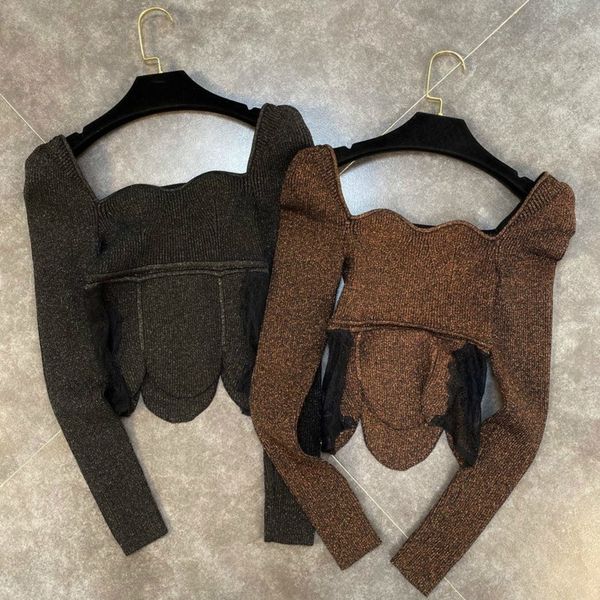 deat autumn new arrivals long sleeve sext square collar lace patchwork shiny knitted pullovers women sweater mk460 201017, White;black
deat autumn new arrivals long sleeve sext square collar lace patchwork shiny knitted pullovers women sweater mk460 201017, White;black