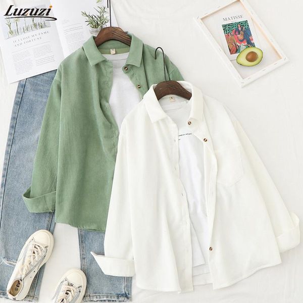 women's blouses & shirts luzuzi corduroy womens and long sleeve spring autumn ladies solid loose casual boyfriend style shirt jacket, White
women's blouses & shirts luzuzi corduroy womens and long sleeve spring autumn ladies solid loose casual boyfriend style shirt jacket, White