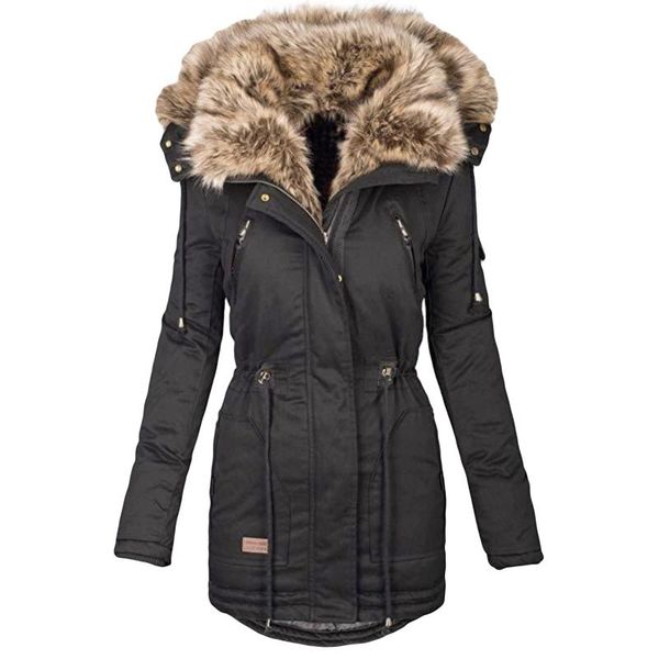 women's down & parkas women winter long sleeve solid color hooded cotton padded coat outerwear, Black
women's down & parkas women winter long sleeve solid color hooded cotton padded coat outerwear, Black