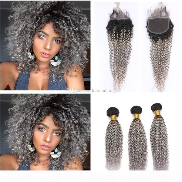 #1b grey dark root ombre brazilian human hair kinky curly weave bundles with lace closure 4x4 black and silver grey ombre virgin hair, Black;brown
#1b grey dark root ombre brazilian human hair kinky curly weave bundles with lace closure 4x4 black and silver grey ombre virgin hair, Black;brown