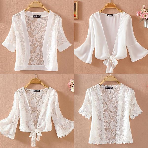 women's jackets summer solid thin lace cardigan women sun protection cardigans short coat flare sleeve beach cover ups outwear g466, Black;brown
women's jackets summer solid thin lace cardigan women sun protection cardigans short coat flare sleeve beach cover ups outwear g466, Black;brown