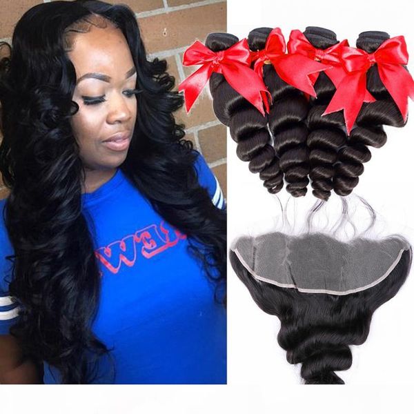 brazilian virgin hair weaves 4 bundles with ear to ear 13x4 lace frontal closure 8a peruvian indian malaysian loose wave human hair closure, Black;brown
brazilian virgin hair weaves 4 bundles with ear to ear 13x4 lace frontal closure 8a peruvian indian malaysian loose wave human hair closure, Black;brown