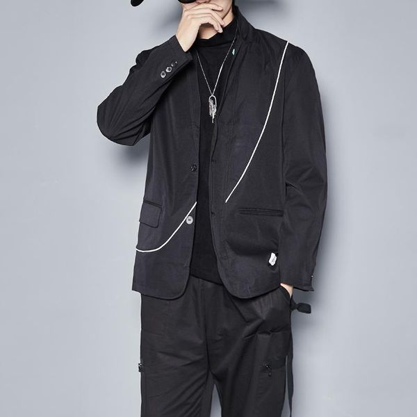 men's suits & blazers 2021 autumn winter fashion reflective strip tailoring casual blazer jacket loose men and women neutral, White;black
men's suits & blazers 2021 autumn winter fashion reflective strip tailoring casual blazer jacket loose men and women neutral, White;black