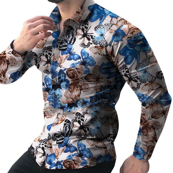 2019 new men's slim fit floral shirts male long sleeve printed shirt spring autumn casual shirt -3xl c1211, White;black
2019 new men's slim fit floral shirts male long sleeve printed shirt spring autumn casual shirt -3xl c1211, White;black