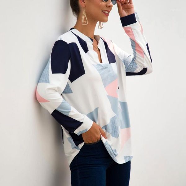 new arrival women geometric print shirt blouse v-neck long sleeve casual summer beach1, White
new arrival women geometric print shirt blouse v-neck long sleeve casual summer beach1, White