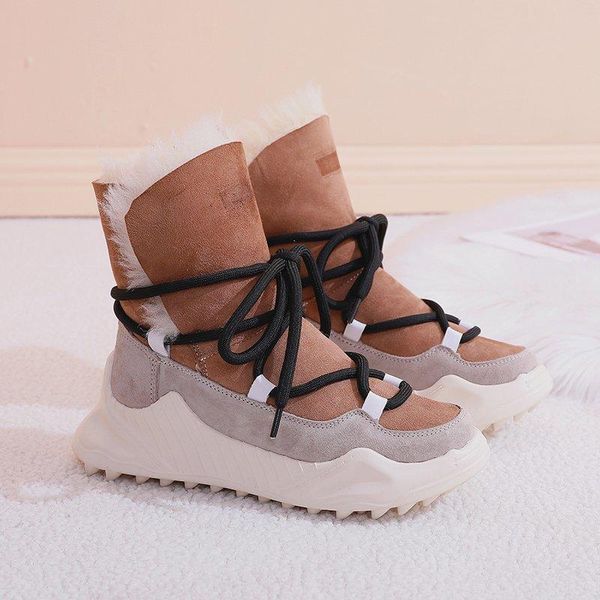 women snow boots super warm with fur plush 2021 winter ladies suede flat fashion ankle booties female casual shoes bh37, Black
women snow boots super warm with fur plush 2021 winter ladies suede flat fashion ankle booties female casual shoes bh37, Black
